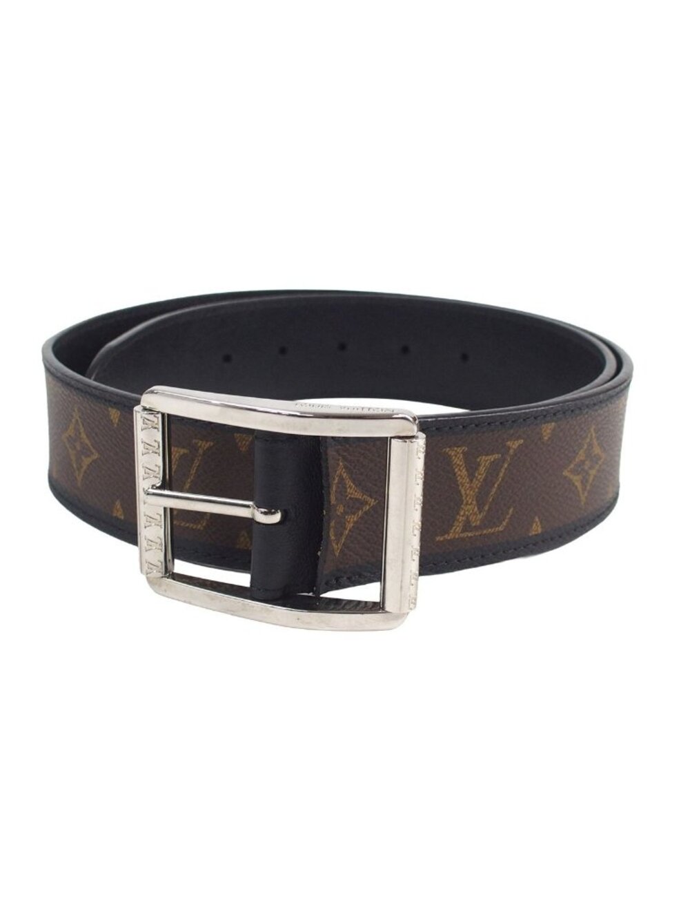 Louis Vuitton Ceinture Reverso Brown Black Monogram Canvas Leather Reversible